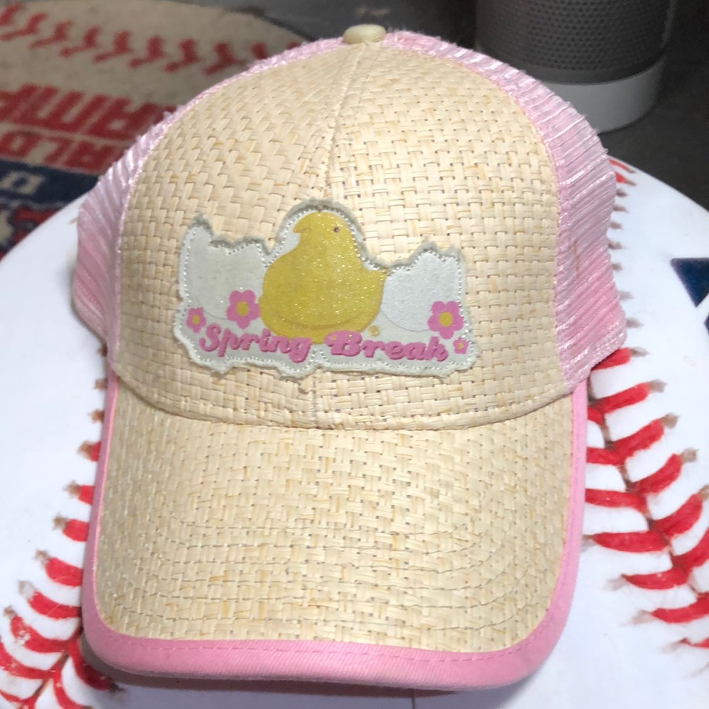 Peeps Spring Break Women’s Straw Mesh SnapBack Hat Cap